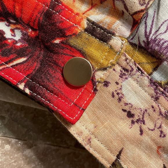 Chico’s Reversible Linen Jacket | 1 M, Fall Floral & Olive Green Capsule Piece - Picture 10 of 11